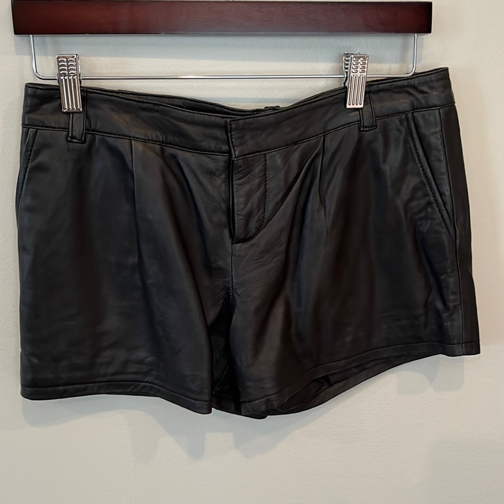 Black Leather Shorts